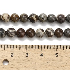 Нити бусин из натурального астроита и яшмы&nbsp;G-F814-A01-6mm
