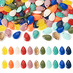 100 Stück 10 Farben undurchsichtige Acryl-Anhänger&nbsp;MACR-TA0001-86