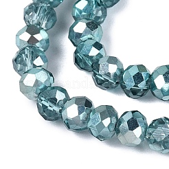 Transparentes perles de verre de galvanoplastie brins&nbsp;EGLA-Q131-01A-03