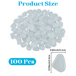 1 набор смоляных светящихся в темноте камешков&nbsp;DJEW-CN0001-40C