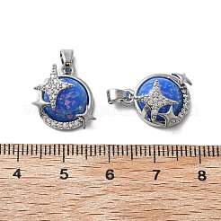 Латунный микропаве кубический цирконий с подвесками из смолы&nbsp;KK-Z103-06P-02