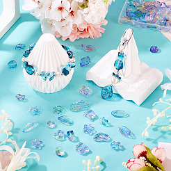 64 шт. прозрачные стеклянные бусины градиентного цвета&nbsp;GLAA-TA0003-48G