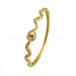 Bracelets à charnière en laiton plaqué or avec micro pavé de zircones cubiques&nbsp;BJEW-H624-05G