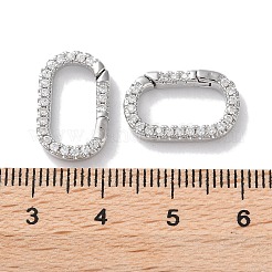 Verschlüsse aus plattiertem Messing mit Mikropavé und Zirkonia&nbsp;X-KK-Z039-06C-P