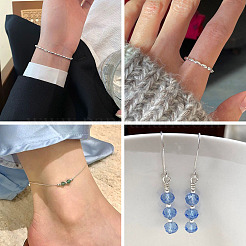 40шт 4 стиля 925 бусины из стерлингового серебра&nbsp;STER-TA0001-51