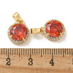 Подвески из латуни с микропаве из циркония&nbsp;KK-R210-19G