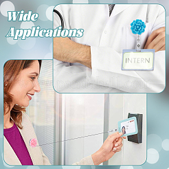 6 шт. выдвижная катушка для значков из розовой смолы&nbsp;HJEW-NB00303