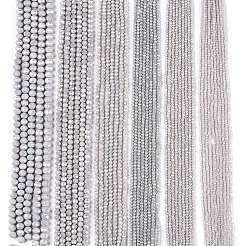 Abalorios de vidrio electroplate hebras&nbsp;LS-EGLA-A044-P3mm-B19