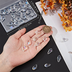 40 шт. Прозрачные стеклянные бусины&nbsp;GLAA-BBC0001-07B-02