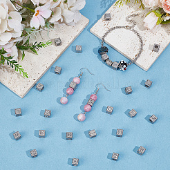 26 шт. 26 стиля кубических бусин из нержавеющей стали 304&nbsp;STAS-PA0001-03