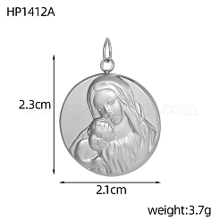 Pendentifs en acier inoxydable 304 pour la fête des mères&nbsp;X-STAS-OY005-42P-01