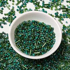 Непрозрачные и прозрачные внутри цветные стеклянные бусины&nbsp;SEED-F004-02F