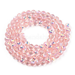 Прозрачные стеклянные бусины гальваническим пряди&nbsp;EGLA-TAC0006-05A