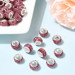 Горный хрусталь из полимерной глины европейские бусины с большим отверстием&nbsp;FPDL-R002-10