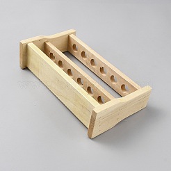 Présentoirs à tubes à essai en bois à 6 trou&nbsp;AJEW-WH0314-644