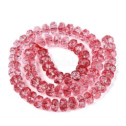Brins de perles de verre transparentes craquelées&nbsp;GLAA-N068-03A-09