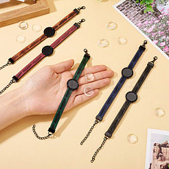 5шт набор для самостоятельного изготовления браслета из шнура из искусственной кожи&nbsp;DIY-TA0012-05EB