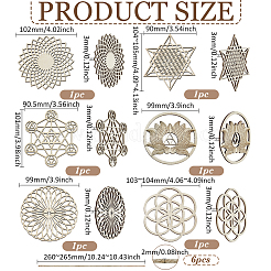 Подвесные украшения из деревянной доски&nbsp;WOOD-FG0001-50B