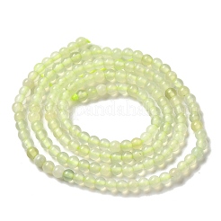 Hilo de abalorios de jade natural de limón&nbsp;G-B090-A23-03