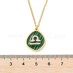 Halsketten mit Sternbild-Anhänger aus 304er Edelstahl mit Mikropavé und Zirkonia&nbsp;NJEW-R021-01G-07