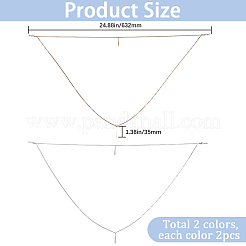 2 шт. 2-цветный сплав цепи шейный ремешок для очков&nbsp;AJEW-GF0011-78