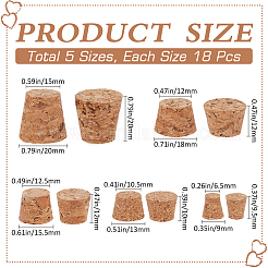 90 bouchon de bouteille en liège de 5 styles&nbsp;AJEW-GF0009-39B