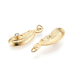 Подвески из нержавеющей стали 304 с кристаллами и стразами&nbsp;STAS-T069-73G