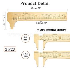 Calibro a corsoio in ottone da 4 pollice/100 mm&nbsp;TOOL-WH0121-45