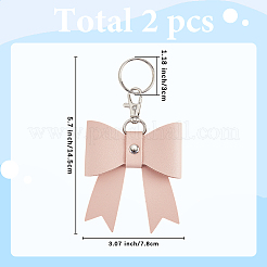 Porte-clés en cuir pu&nbsp;KEYC-WH20816-001P-C