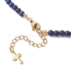 Ожерелья из натуральных лазуритов с круглыми градуированными бусинами&nbsp;NJEW-JN05654-02