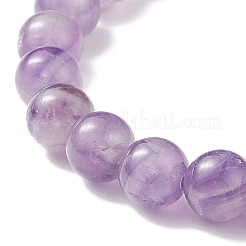 Pulsera elástica de amatista natural&nbsp;BJEW-JB08747-01
