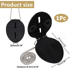 Держатель для значка из коровьей кожи&nbsp;AJEW-WH0696-023A