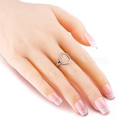 Регулируемые перстни из нержавеющей стали&nbsp;RJEW-EE0002-01P