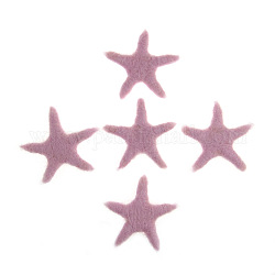 Accessoires d'ornement en feutre de laine faits à la main en forme d'étoile de mer, pour bricolage enfants élastique à cheveux arbre de Noël, flamant, 70mm