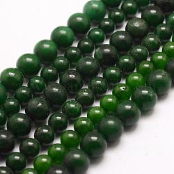 Natural Taiwan Jade Beads Strands, Round, 6mm, Hole: 1mm, about 68pcs/strand, 15.75 inch(40cm)