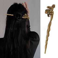 Tibetan Style Hair Accessories Alloy Hair Stick Findings, Cadmium Free & Nickel Free & Lead Free, Antique Bronze, 128x23x5mm, about 76pcs/1000g