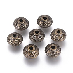 Ccb perline di plastica, rondelle, bronzo antico, 15.5x10.5~11mm, Foro: 3.5 mm