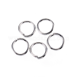 304 anelli di salto in acciaio inox, anelli di salto aperti, colore acciaio inossidabile, 6x0.8mm, 20 gauge, diametro interno: 4.4mm
