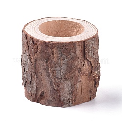 Wood Candle Holders, for Rustic Wedding Party Birthday Holiday Decoration, 58~60x58~60mm