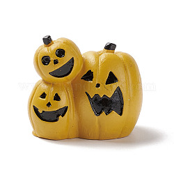 Decoraciones caseras de la exhibición del hogar de la mini resina del tema de halloween, 3 calabaza jack-o'-lanterns, arena marrón, 41x26.5x36.5mm