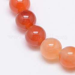 Chapelets de perles en cornaline naturelle, ronde, Grade a, 12mm, Trou: 1mm, Environ 32 pcs/chapelet, 16 pouce