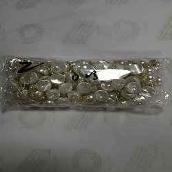 Cabochons en plastique ABS d'imitation nacre, avec des accessoires en aolloy plaqués or clair, accessoires nail art de décoration, demi-rond, blanc crème, 10x13mm