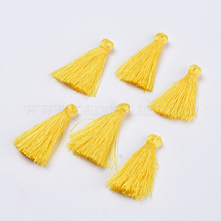 Poliestere decorazioni nappa pendente, giallo, 30~35mm