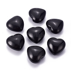Piedra natural del amor del corazón de obsidiana, piedra de palma de bolsillo para el equilibrio de reiki, 24.5x25x14mm