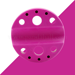 シリコンタトゥーインクカップホルダー  恒久的な化粧入れ墨ツール  フラットラウンド  赤ミディアム紫  8.5cm  穴：4mm  9mm  15mm