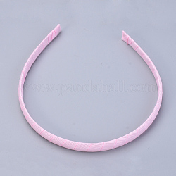 Haarschmuck einfache Plastik Haarband Zubehör, keine Zähne, mit Grosgrain, Perle rosa, 128 mm