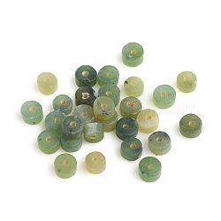 Perle di giada canadese naturale, perline Heishi, smerigliato, Rotondo piatto / disco, 3.5~4.5x2.5mm, Foro: 0.8 mm