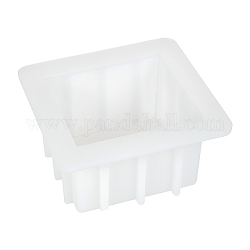 Moldes de silicona y jabón, Rectángulo, blanco, 142x130x73.3mm, diámetro interior: 102x88.2 mm