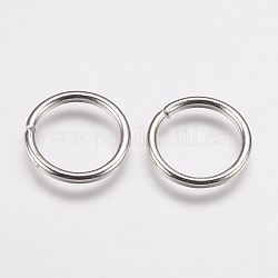 Ferro anelli di salto aperto, platino, 18 gauge, 17x1mm, diametro interno: 15mm