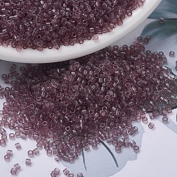 MIYUKI Delica Beads, Cylinder, Japanese Seed Beads, 11/0, (DB0711) Transparent Smoky Amethyst, 1.3x1.6mm, Hole: 0.8mm, about 20000pcs/bag, 100g/bag